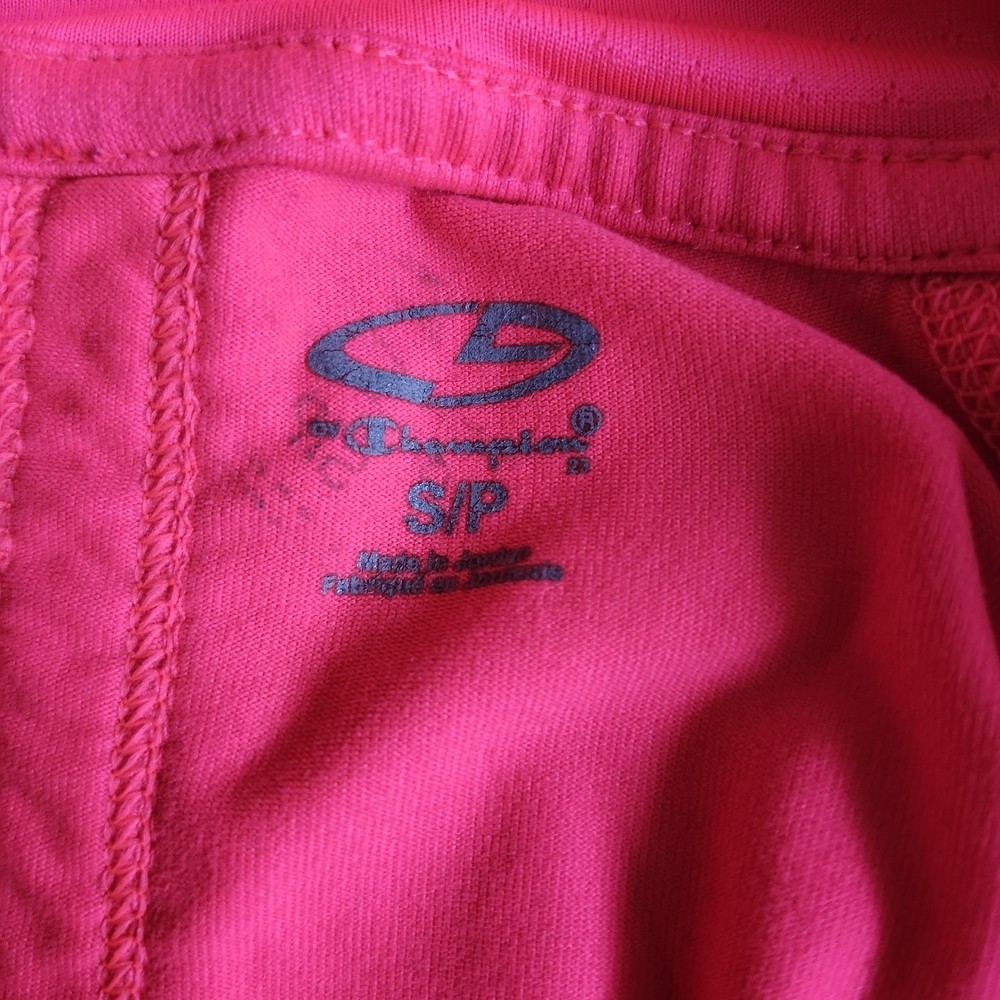 Champion Women's Bright Hot Pink Long Sleeve Quarter-Zip Top Small - Picture 3 of 3